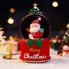 Bola de cristal de Natal produto novo transfronteiriço caixa de música, caixa de música criativa com neve brilhante Papai Noel, presente de feriado