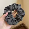 Scrunchie de Alta Qualidade Estilo Coreano para Mulheres, Elástico de Cabelo com Laço de Tecido da Moda, Acessório de Cabelo Corda para Coque Doce e Fofo