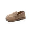 Sapatos Casuais de Couro para Meninas 2025 Nova Coleção Primavera & Outono Sapatos Slip-On, Mocassins Versáteis de Solado Macio para Meninos, Sapatos Birkenstock