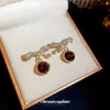 Pendientes Colgantes Redondos con Lazo de Diamantes y Montaje de Aguja de Plata, Pendientes Femeninos para el Viaje Diario, Pendientes de Lujo Accesible y de Gama Alta para Mujeres
