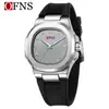 Reloj Masculino Más Vendido Transfronterizo Oufani Simple Doble Esfera Números Árabes Reloj Cuadrado Clásico de Cuarzo
