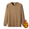 Sudadera de Algodón Pesado Color Sólido Estilo Japonés Cuello Redondo Unisex Holgada Gruesa Sencilla Top de Pareja Manga Larga