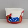 Caja de Almacenamiento de Escritorio Ins Cesta de Almacenamiento Tejida a Mano Cuerda de Algodón con Tapa para Cesta de Almacenamiento de Artículos Varios Cesta para el Hogar Dormitorio Infantil