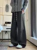 Pantalones rectos de terciopelo de leche de alta gama en color liso, unisex, holgados, versátiles, de pierna ancha, casuales