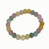 Novos Acessórios de Pulseira de Cristal Colorido Design de Nicho de Alto Valor Pulseira de Cristal Rosa Joias Fabricante Venda Direta Atacado