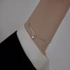 Pulseira de Contas de Prata Extremamente Finas para Mulheres 2024 Nova High-end Luxo Leve Nicho Exquisita Acessórios de Pulseira Empilháveis