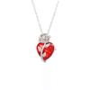 Collar Europeo y Americano Diablo Ins Amor Rosa Femenino Gótico Flor Envuelta Corazón Cadena Clavícula Día de San Valentín Transfronterizo