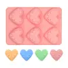 Molde de Mousse de Silicona con Forma de Corazón y Lazo 6 Cavidades Bandeja Perfecta para Hacer Mousses Chocolates Pudines y Más Grado Alimenticio Antiadherente Fácil Liberación Flexible e Ideal para Hornear Dulces o Proyectos de Bricolaje