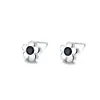 Pendientes de Girasol Dulces y Elegantes, Estilo Coreano, Modernos y Únicos, Pendientes de Flor de Diamante Negro Que No Necesitan Quitarse al Dormir