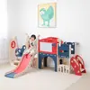 Tobogán Casero Interior para Niños, Tobogán para Bebés, Combinación de Columpio y Escalada, Juguete 1-7 Años, Regalo de Cumpleaños