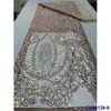 Tecido com Lantejoulas Bordadas em Base de Tule, Decoração com Padrão de Plantas, Tecido de Lantejoulas para Passarela, Renda de Lantejoulas