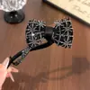 Pin para el cabello vintage y elegante de una línea con lazo, nuevo accesorio para el cabello, elegante tocado para la parte trasera de la cabeza para mujeres, diseño de copo de nieve de malla