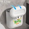 2025 Novo Cesto de Lixo de Papel de Banheiro e Cozinha Montado na Parede, Grande Capacidade, Sem Dobras, Lixeira Doméstica para Cozinha, Pendurado, Doméstico