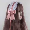 Diadema de Encaje Blanco Estilo Lolita Soft Girl Japonés Diadema Estilo Hada Todo Fósforo Pequeños Accesorios para el Cabello Lolita Soft Girl KC