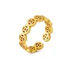Anillo de Moneda de Cobre de la Suerte Mismo Estilo que Little Red Book, Nuevo Estilo Chino, Diseño Versátil Retro con Calado de Moneda para tu Novia