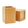 Portalápices de madera con letras personalizadas, caja de almacenamiento creativa para escritorio de oficina, portalápices de madera maciza simple, venta al por mayor
