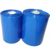 Tubo Termorretráctil de PVC resistente al desgaste, funda aislante, para batería de litio 18650, retardante de llama, impermeable, película azul, Tubo Termorretráctil