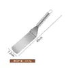Espátula para panqueques de acero inoxidable, espátula para cocinar teppanyaki, espátula de mano para panqueques y bistecs, espátula para pizza, herramienta específica para la cocina