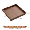 Bandeja de Madera Maciza de Nogal Negro Bandeja Rectangular Japonesa para Té Bandeja de Madera Bandeja para Snacks del Hogar Bandeja para Té Bandeja para Postres