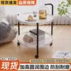 Carrito de Mesa de Centro Móvil, Mini Mesa para Sofá de Sala de Estar, Mesa con Ruedas y Estante de Almacenamiento para el Hogar, Carrito de Comedor Nórdico