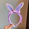 Faixa de cabelo Kulomi infantil Faixa de cabeça antiderrapante feminina Acessórios de cabelo Sanrio fofos Grampo de cabelo de orelha de coelho Merlot para meninas