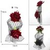 Punhos de Renda Gótico Lolita Escuros para Mulheres, Flor de Pulso Rosa Vinho, Flor Decorativa de Halloween