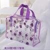 Bolsa cosmética transparente estampada direta da fábrica portátil grande capacidade à prova d'água bolsa de armazenamento em pvc bolsa de mão para senhoras
