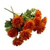 Flor Artificial Crisântemo Selvagem Flor de Seda Buquê Simples Fresco Flor de Lótus da Neve Flor de Cabo Pequeno Comércio Exterior Atacado Flor Azul Escura Flor Artificial
