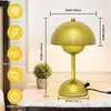 Nova Luminária de Mesa Flor Botão Cogumelo da Amazon Luminária de Mesa Inteligente Dimmer Nórdica Americana Luminária de Atmosfera para Bar Restaurante Europeu
