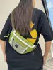 Riñonera Deportiva para Pecho para Hombres Ins Color Contrastante Marca de Moda Bolso Cruzado Riñonera Multifuncional para Mujeres Conveniente Ligera Bolsa para Teléfono Móvil