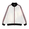 Sudadera cárdigan deportiva estilo americano de tres rayas para hombre, marca de moda de longitud corta para otoño/primavera, elegante y genial, chaqueta de punto gofrado de alta gama para pareja