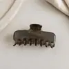 Pinza de garra rectangular grande estilo coreano con estampado de leopardo para mujer, nuevo modelo 2026, sensación de alta gama, adecuada para cabello grueso, accesorio para el cabello tipo pinza de tiburón