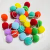 Decoração de Casa Estilo Nórdico Adereços para Fotos para Quarto de Crianças e Quarto de Menina, Cordões Pendurados de Pompons de Natal em Cores Macaron