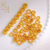 Areia de Lua Simples Padrão Martelo Dourado Espaçador Encaixável Padrão Espiga de Trigo Padrão de Pneu Espaçador de Conta de Abóbora Conta Espaçadora Anel de Corrida Acessórios DIY Base de Contas Soltas