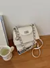 Bolso de Hombro de Cadena con Patrón de Diamantes para Mujer, Nuevo Modelo de Verano 2026, Bolso Pequeño Cuadrado Exquisito y de Alta Gama para el Día a Día, de Hombro Único o Cruzado