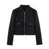 Bestseller de AliExpress al por mayor Ropa para mujer europea y americana transfronteriza 2026 Nueva Moda ZA Casual Chaqueta Abrigo Suave de Lana