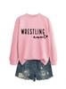Sudadera con cuello redondo y manga larga para mujer, versátil, simple, informal, de estilo europeo y americano, para lucha libre, tía, exportación, estación independiente de Ebay