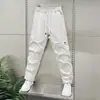 Pantalones de Trabajo para Hombre Casual Calle Alta Americana Hip Hop Holgados Adelgazantes Deportivos Paracaidistas Pierna Ancha Versátiles Pierna Recta Largos