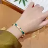Pulsera de Tobillo de Plata de Ley 9999 Pulsera de Moneda Koi Esmalte Dorado Trazado Pulsera de Lujo Ligero Estilo Nacional para Regalo de Novia