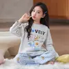 Pijama estilo princesa para meninas, modelos de primavera e outono, algodão puro, manga longa, novo estilo 2026, roupa de casa para meninas mais velhas