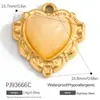 Accesorios de Joyería de Acero Inoxidable Transfronterizos Flor de Concha Marina Natural Esmalte Estilo Océano Perla Pata de Gato Colgante que Conserva el Color