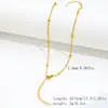Collar Femenino Transfronterizo de Acero Inoxidable Chapado en Oro Real de 18K Cadena Hueso de Serpiente Cadena Lisa Moda Cadena de Clavícula Versátil Collar de Acero de Titanio