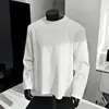 Sudadera de estilo americano holgada, camiseta de manga larga para hombre, estilo de marca a la moda, patchwork deconstruido xy, otoño, cuello redondo, color liso