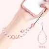 Corrente de Celular Lanyard Pulseira de Pérola Cristal Pulseira de Pulso Anti-Perda de Alta Qualidade Corda de Ombro Pingente Curto para Capa de Celular