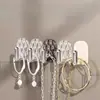 Mini Ganchos Adhesivos Sin Marca para Gabinetes de Espejo de Baño, Puertas, Ganchos de Pared para Joyería, Ganchos de Almacenamiento Sin Taladro