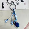 Chaveiro de Bolsa de Cerâmica Tecida à Mão Jingdezhen, Pingente Criativo com Argola de Mola, Presentes Pequenos Culturais e Criativos Atacado