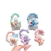 Novedad de Primavera para Niñas, Gomas para el Cabello con Flores, Lindas Diademas de Dibujos Animados para Niñas que No Dañan el Cabello, Anillos Elásticos para el Cabello para Niñas