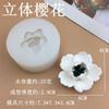 Flor tridimensional ranúnculo flor de cerejeira frésia buquê gesso para aromaterapia decoração de vela mão diy molde de silicone