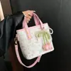 Bolsas para Mujer 2025 Nuevo Estilo Bolso de Hombro Único Cruzado Estilo Cubo Moda Coreana Bolso Cesta Bolso Tote de Moda para Mujer