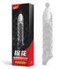 Seniuniu Detetive Secreto Manga Dente de Lobo Vibratória Manga de Cristal Transparente Grânulos Vibratórios Rosca Estendida Brinquedos Sexuais Masculinos